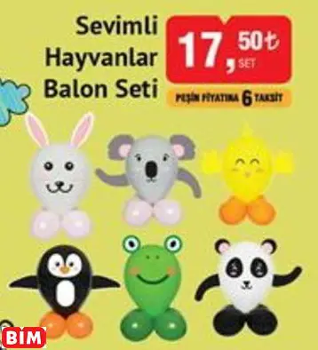 SEVİMLİ HAYVANLAR BALON SETİ SEVİMLİ HAYVANLAR BALON SETİ